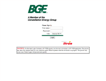 Tablet Screenshot of bge.itron.com